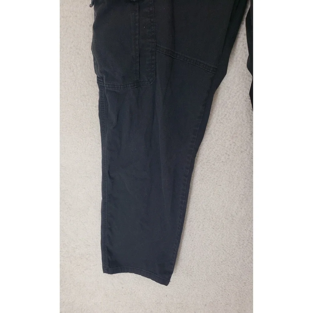 Wrangler Cargo Pants Mens 38x32 Black Relaxed Fit Utility Pocket Outdoor Comfort